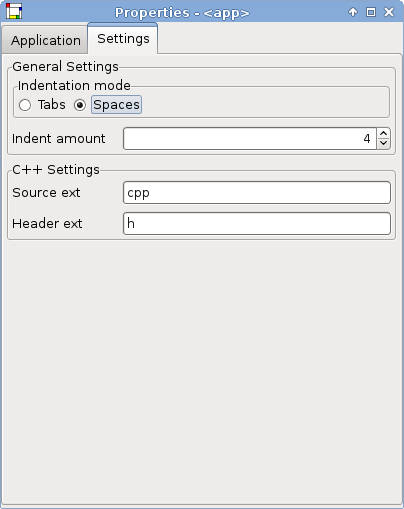 Project Properties - Language settings