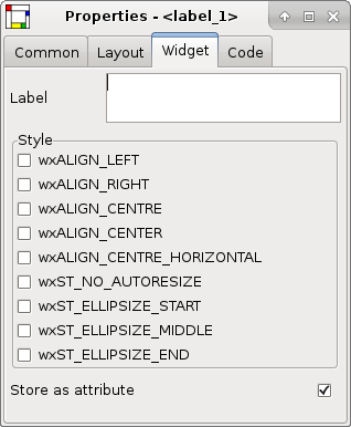 Widget Properties